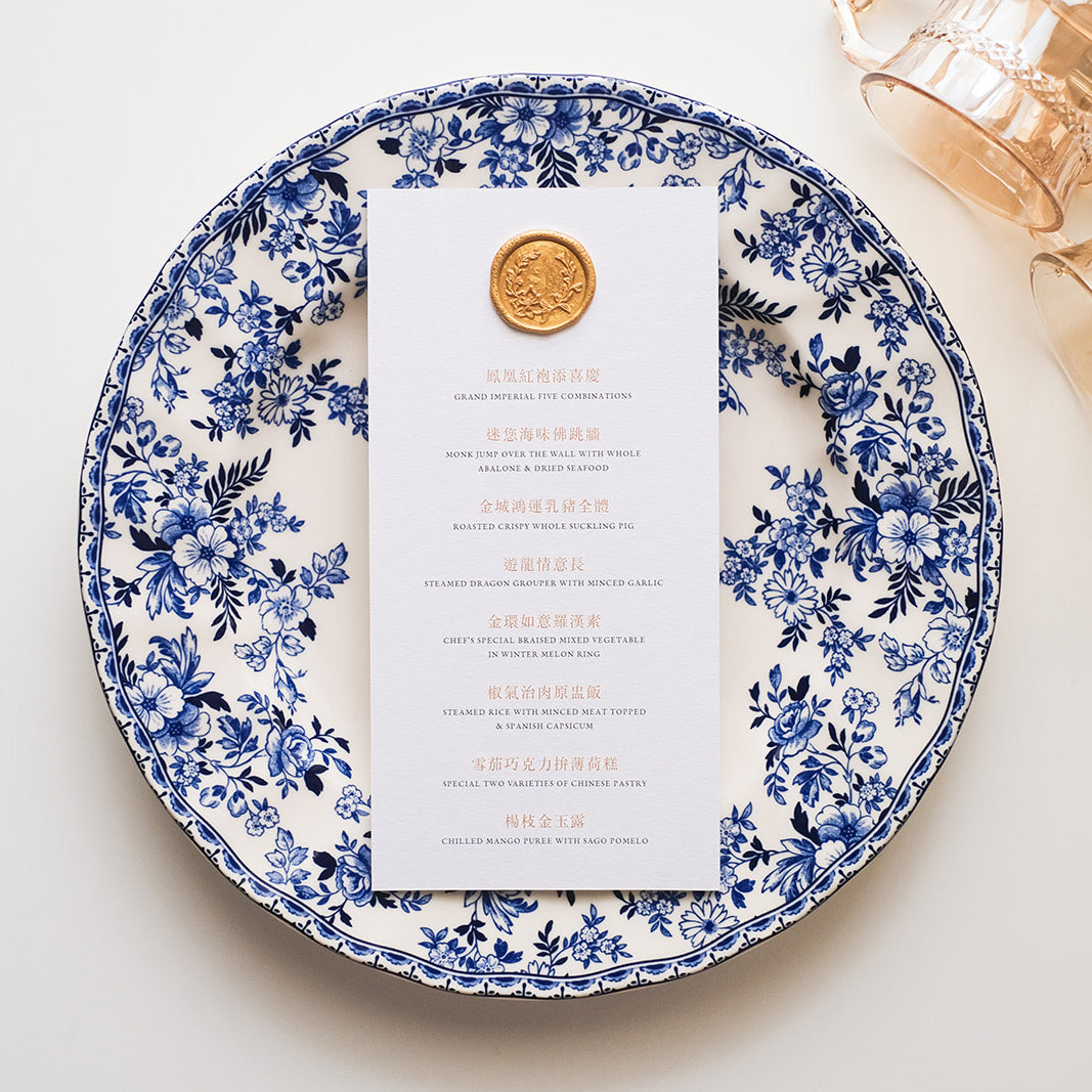 Victoria Menu Card