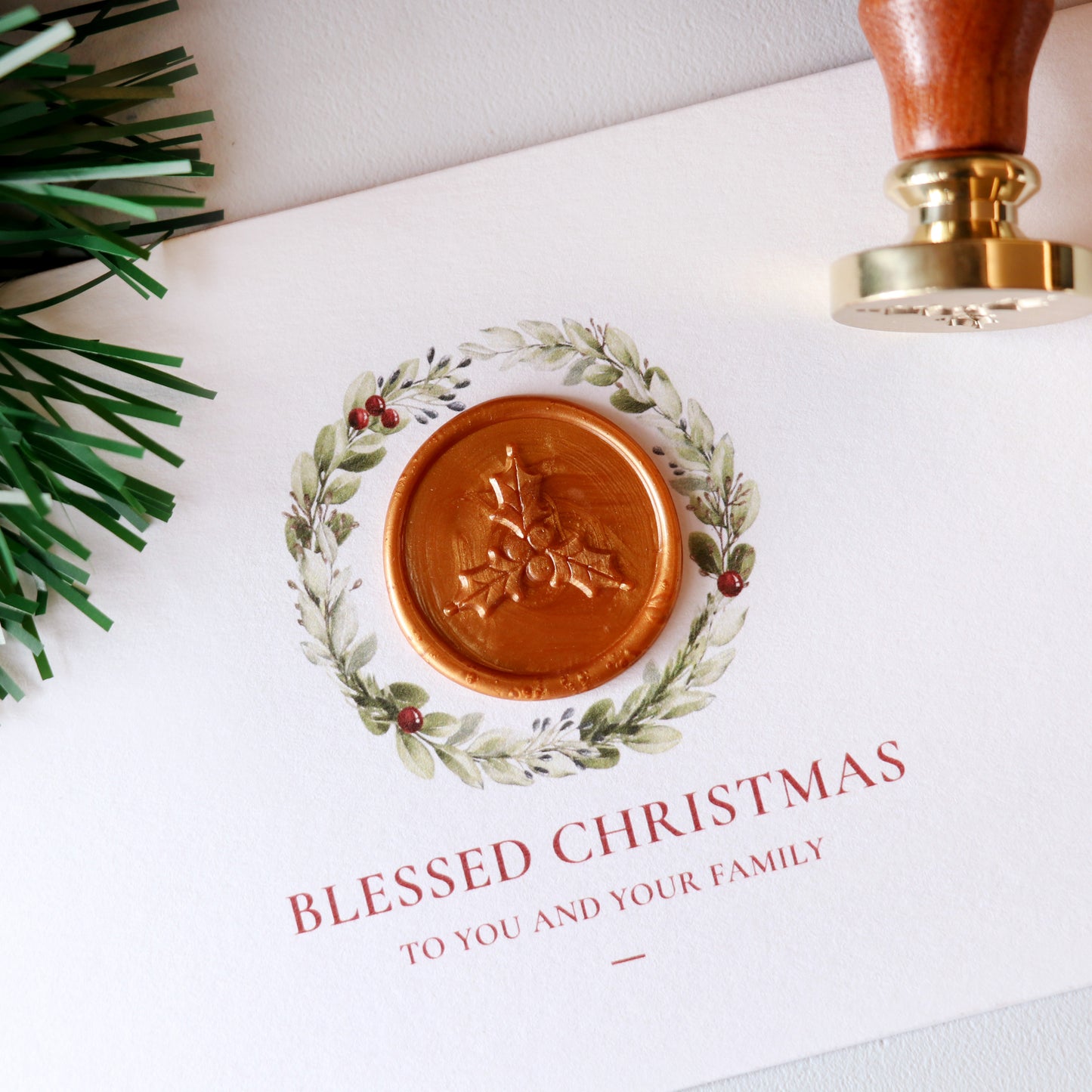 Christmas Card with Wax Seal