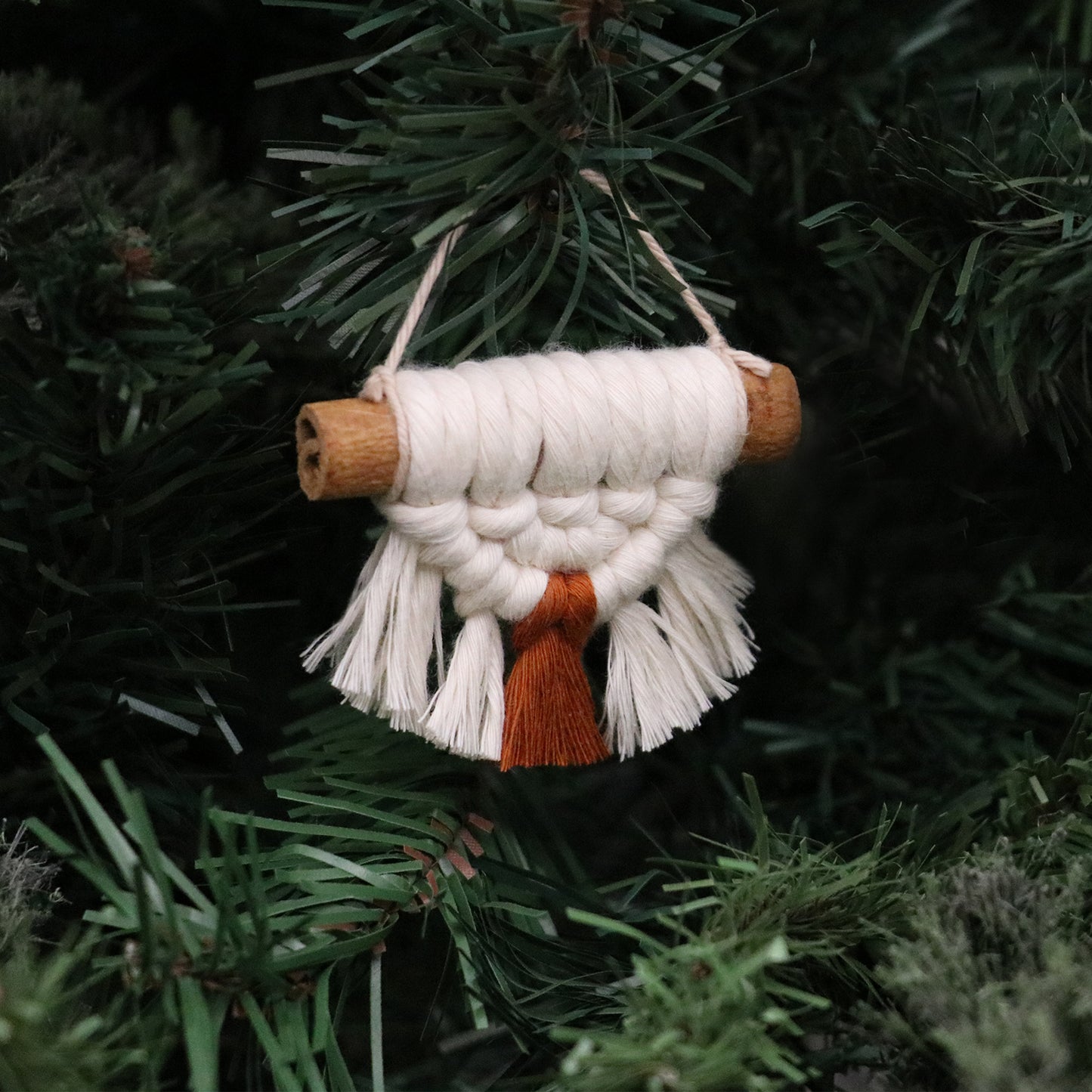 Macrame Ornament Snowy Set