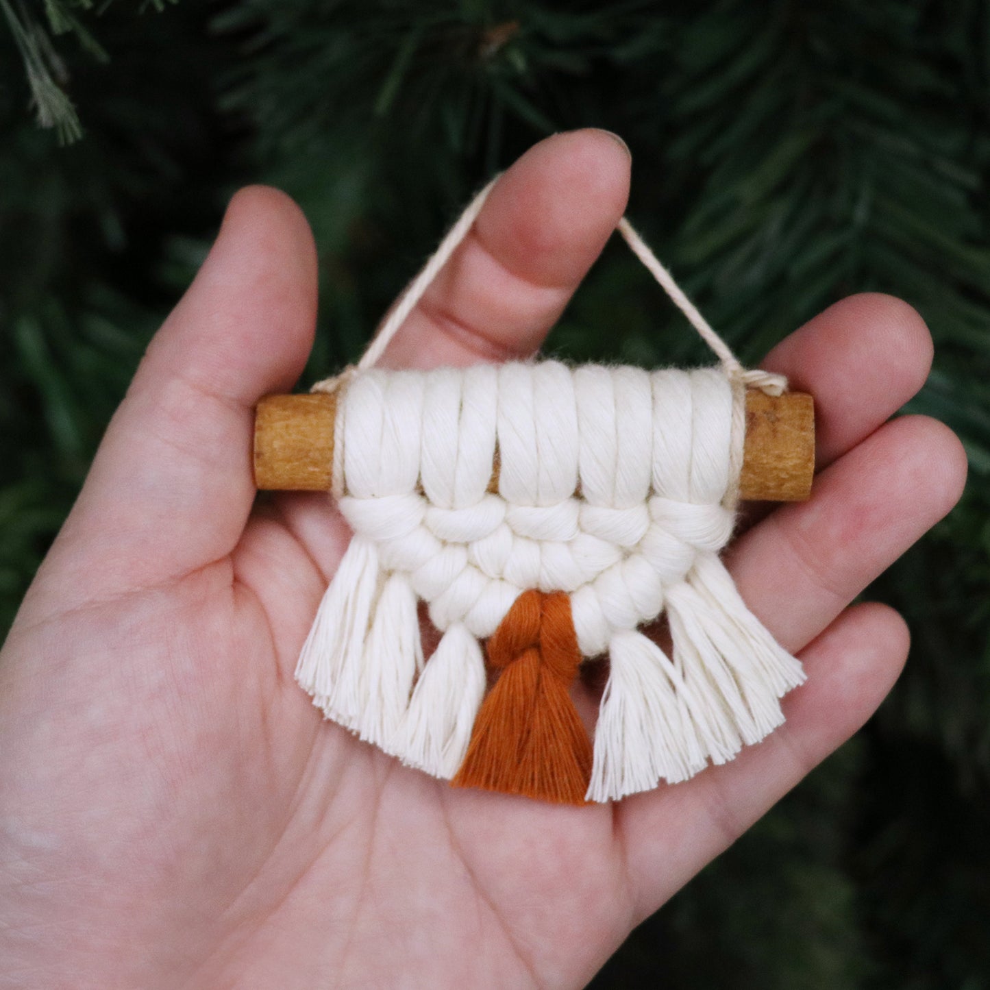 Macrame Ornament Snowy Set