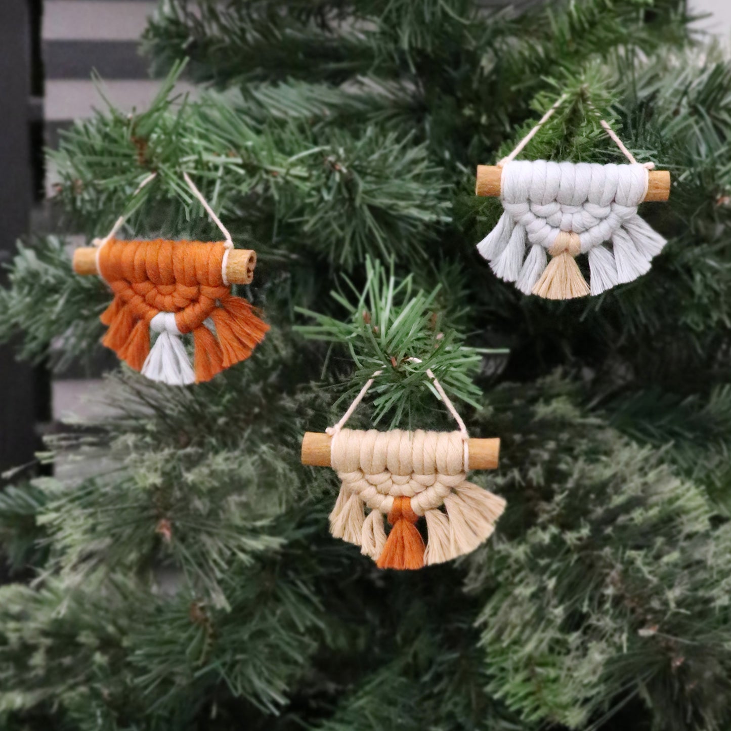 Macrame Ornament Forest Set